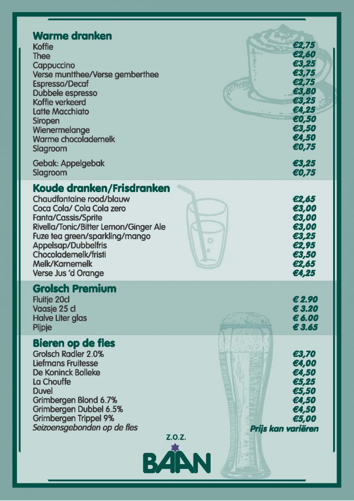 Drankenkaart BAAN Geesteren p1